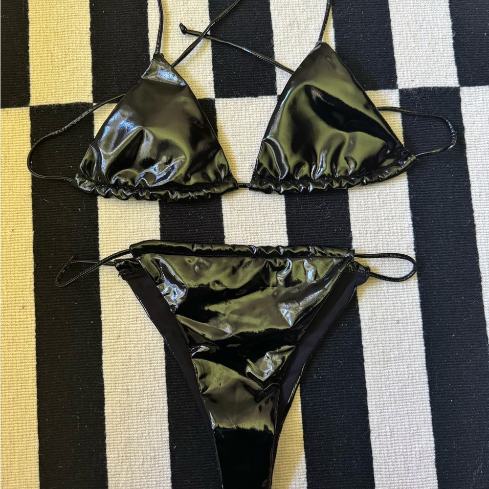 Patent Leather String Bikini
